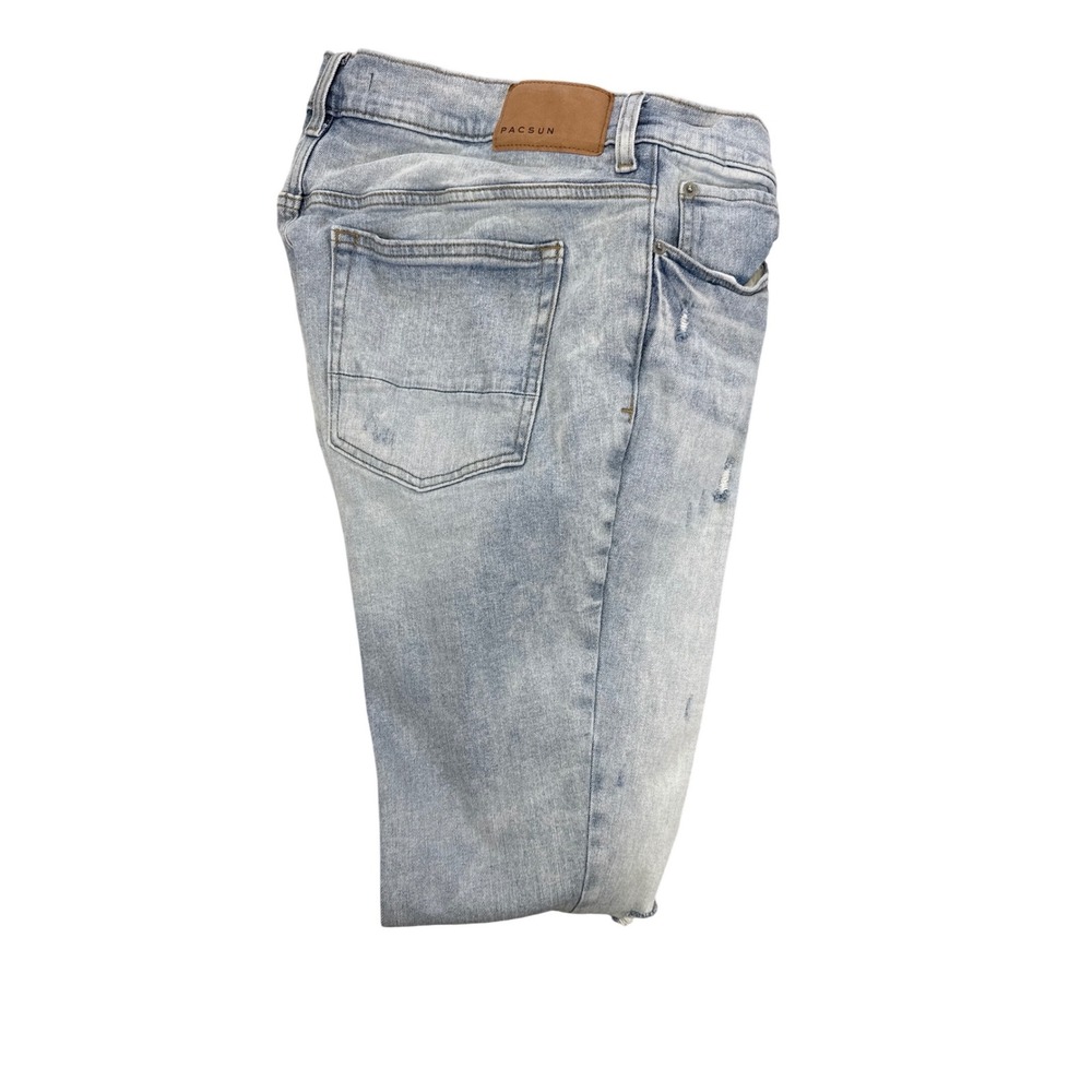 PacSun Stacked Skinny Distressed Light Wash Blue Jeans‎ Mens 32x32 132SU205002PC